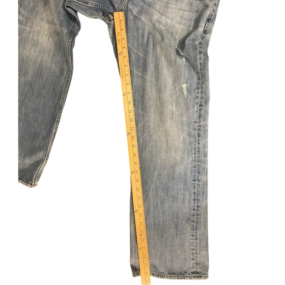 American Eagle Jeans Men’s 31X31 Blue Bootcut Light Wash Distressed Grunge Y2K - Picture 9 of 11